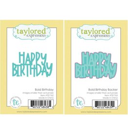 Taylored Expressions Bold Birthday Die w/Coordinating Backer
