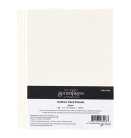 Spellbinders BetterPress A7 Cotton Card Panels - 25 Pack - Bisque