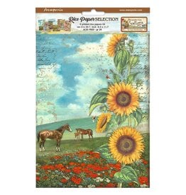 Stamperia SUNFLOWER -RICE PAPER PACK A4