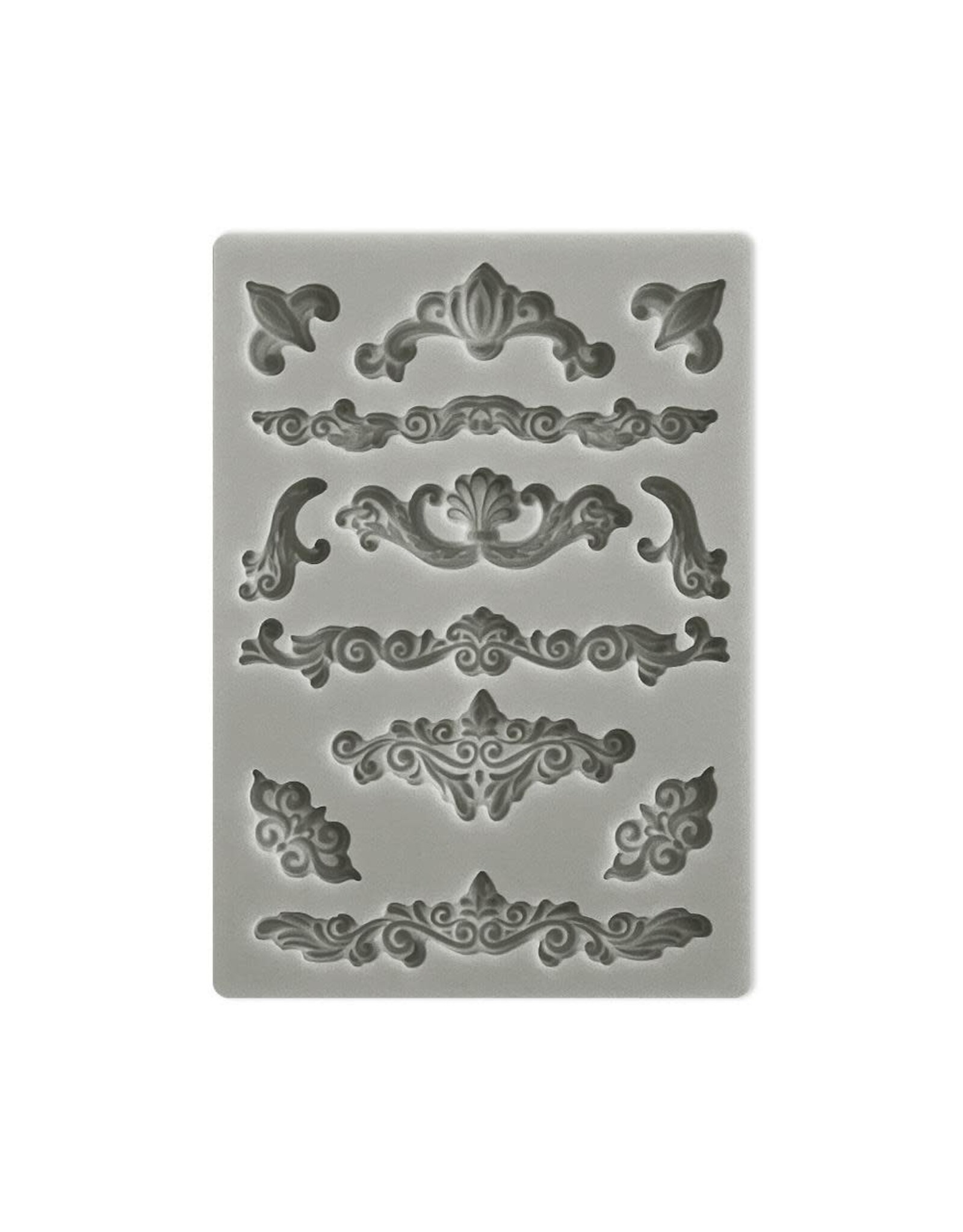 Stamperia SUNFLOWER -SILICONE MOULD A6 - SUNFLOWER ART CORNERS AND EMBELLISHMENTS