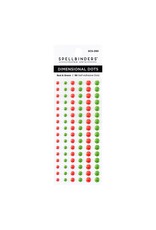 Spellbinders Dimensional  Enamel Dots -  Red & Green
