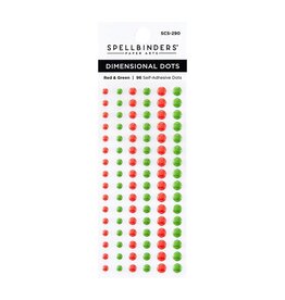 Spellbinders Dimensional  Enamel Dots -  Red & Green