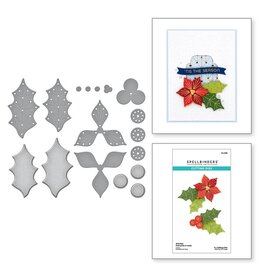 Spellbinders Stitched for Christmas Collection - Stitched Poinsettia & Holly Etched Dies