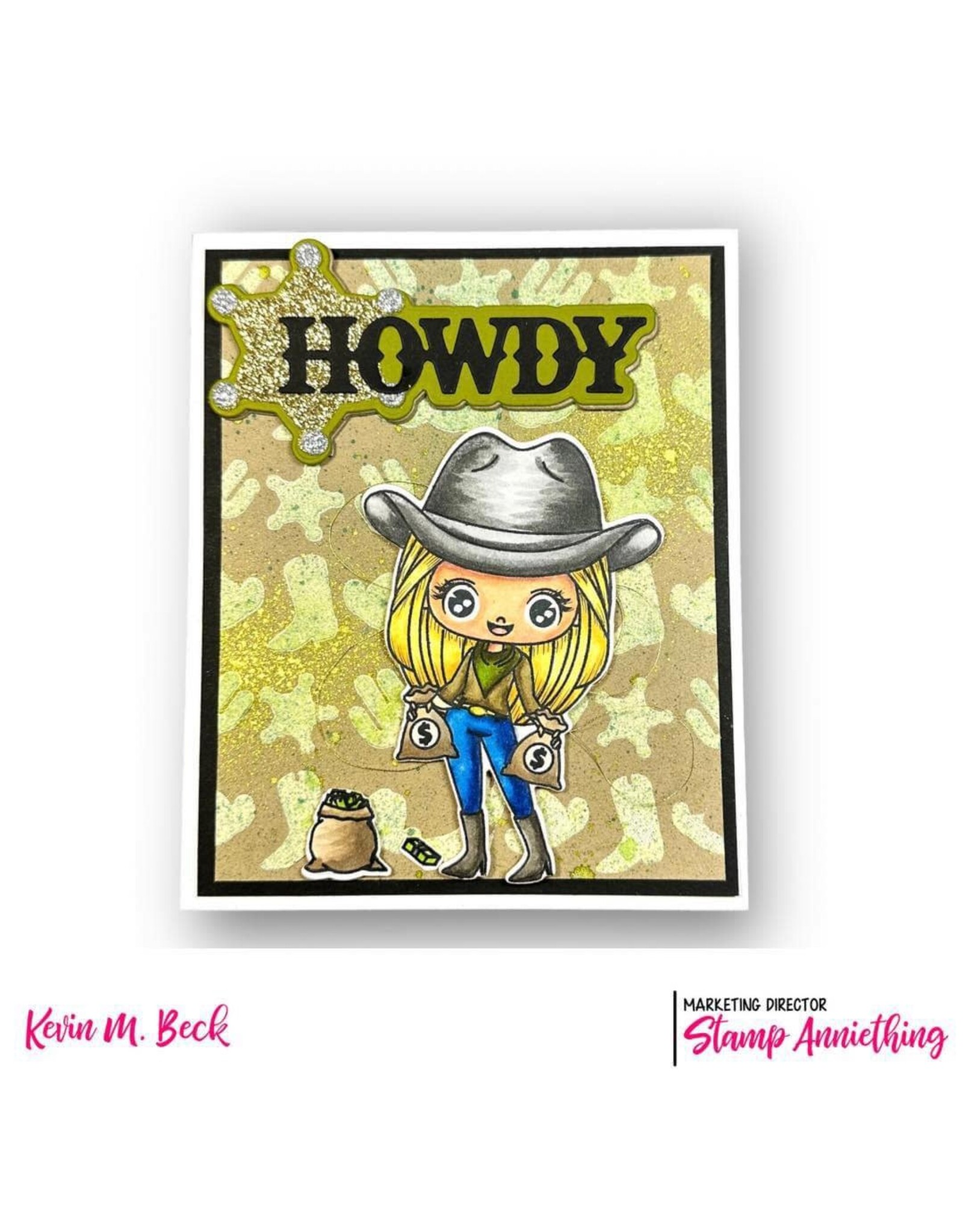 Stamp Anniething Howdy Word Die