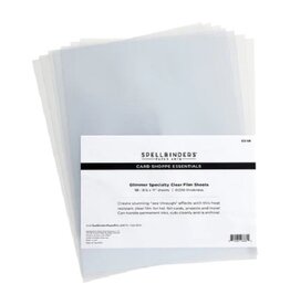 Spellbinders Glimmer Specialty Clear Film Sheets 8 1/2 x 11 - 10 pack
