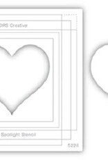 LDRS Creative Heart Spotlight 6X6 Stencil