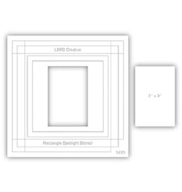 LDRS Creative RECTANGLE SPOTLIGHT 6X6 STENCIL