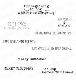Stamping Bella Cling Stamp, Merry Slothmas Sentiment Set