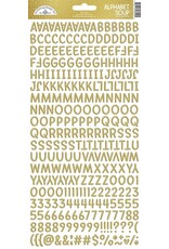 Doodlebug Design Alphabet Soup Puffy Stickers - Gold