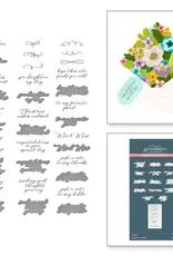 Spellbinders Envelope of Wonder Collection - Sentiments of Wonder Press Plate & Die Set