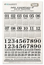 49 AND MARKET Date Essentials 01 Rub ons 6x8 2pcs