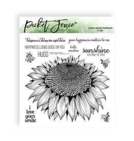 PICKET FENCE STUDIOS 6x6 Lemon Queen Sunflower Stamp