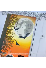 PICKET FENCE STUDIOS 6x6 Mini Haunted Moon Blending Stencil