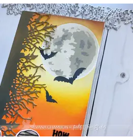 PICKET FENCE STUDIOS 6x6 Mini Haunted Moon Blending Stencil