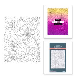 Spellbinders BetterPress Halloween Collection - Spider Web Background Press Plate
