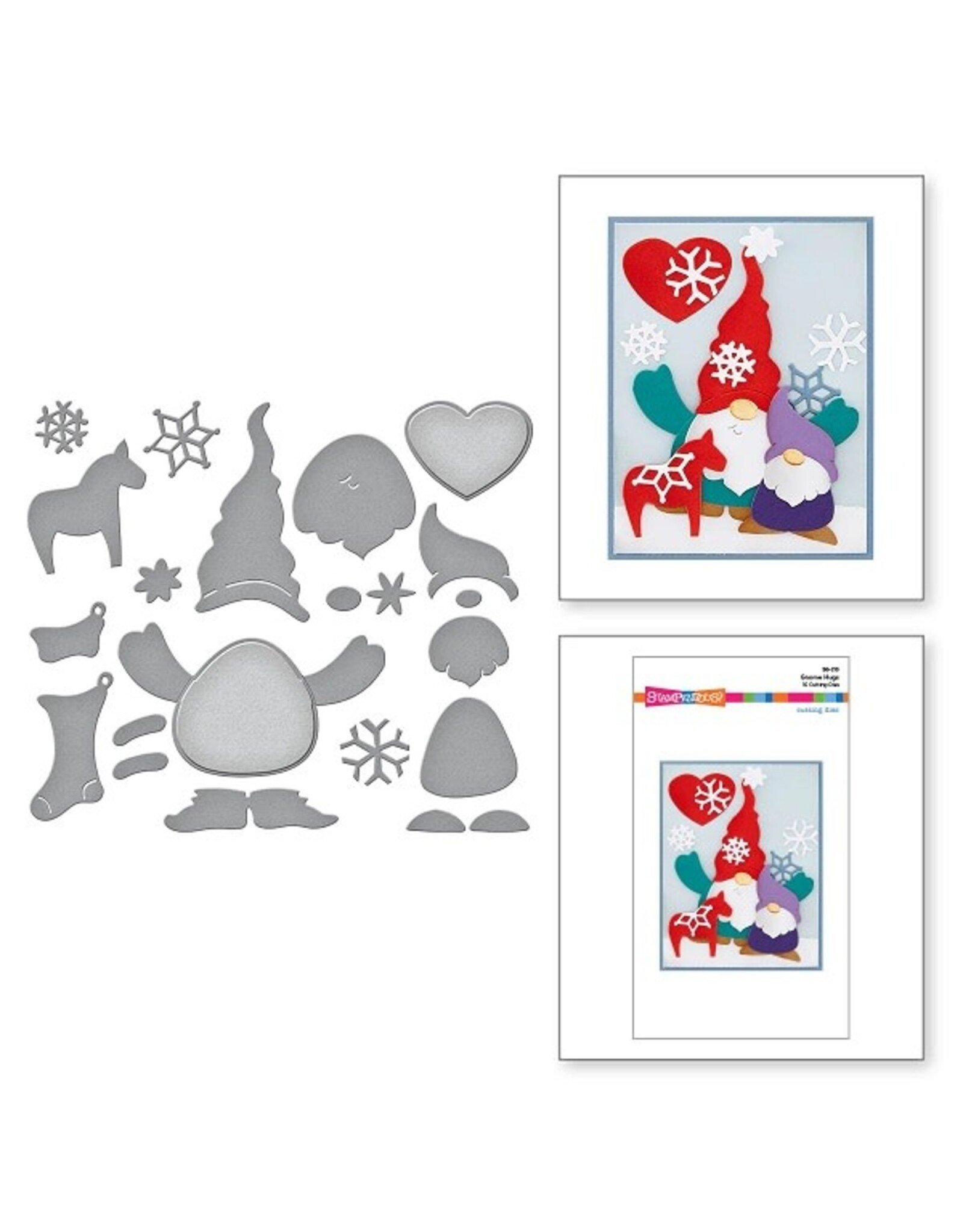 Stampendous Holiday Hugs Collection - Gnome Hugs Etched Dies