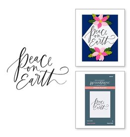 Spellbinders BetterPress Christmas Collection - Peace on Earth Press Plate