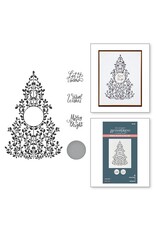 Spellbinders BetterPress Christmas Collection - Holly Tree Press Plate & Die Set