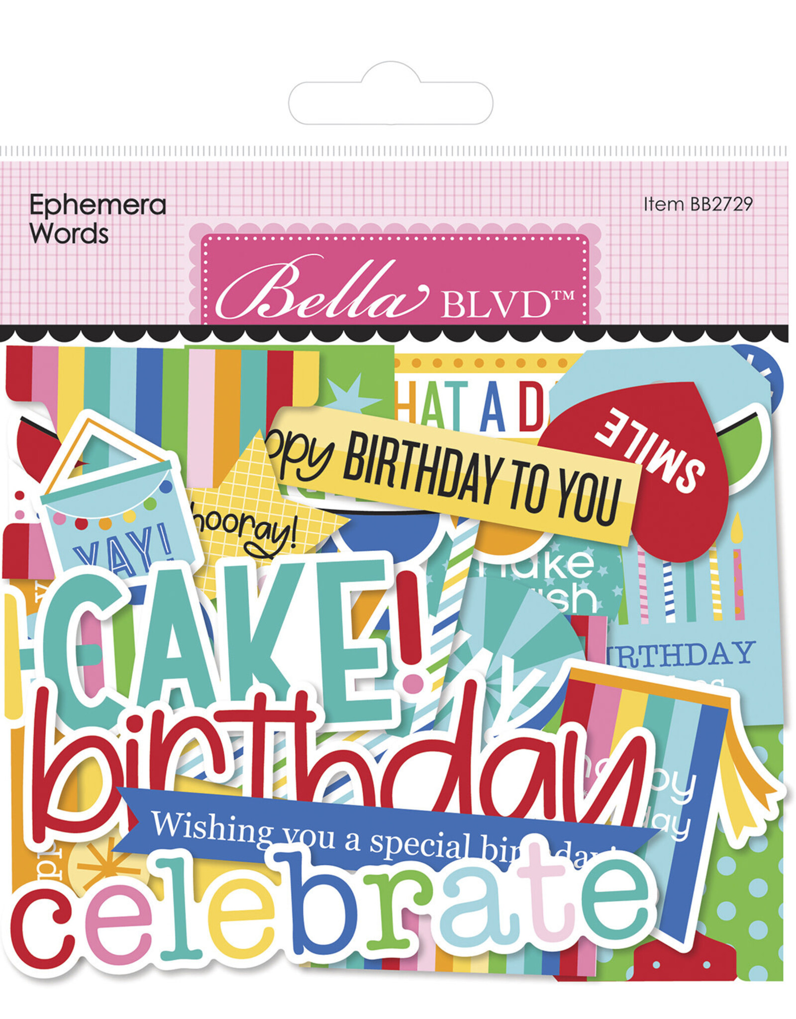 Doodlebug Design Birthday Bash Ephemera Words