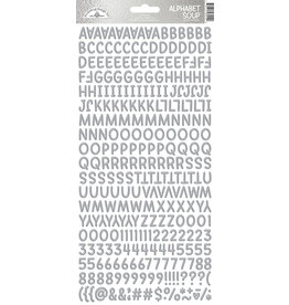 Doodlebug Design Alphabet Soup Puffy Stickers - Silver