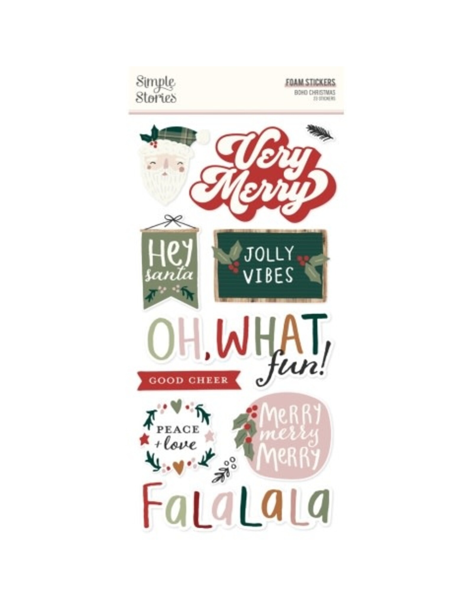 Simple Stories Boho Christmas - Foam Stickers