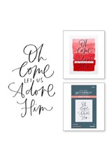 Spellbinders More BetterPress Christmas Collection - Let Us Adore Him Press Plate