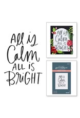Spellbinders More BetterPress Christmas Collection - All Is Calm Press Plate
