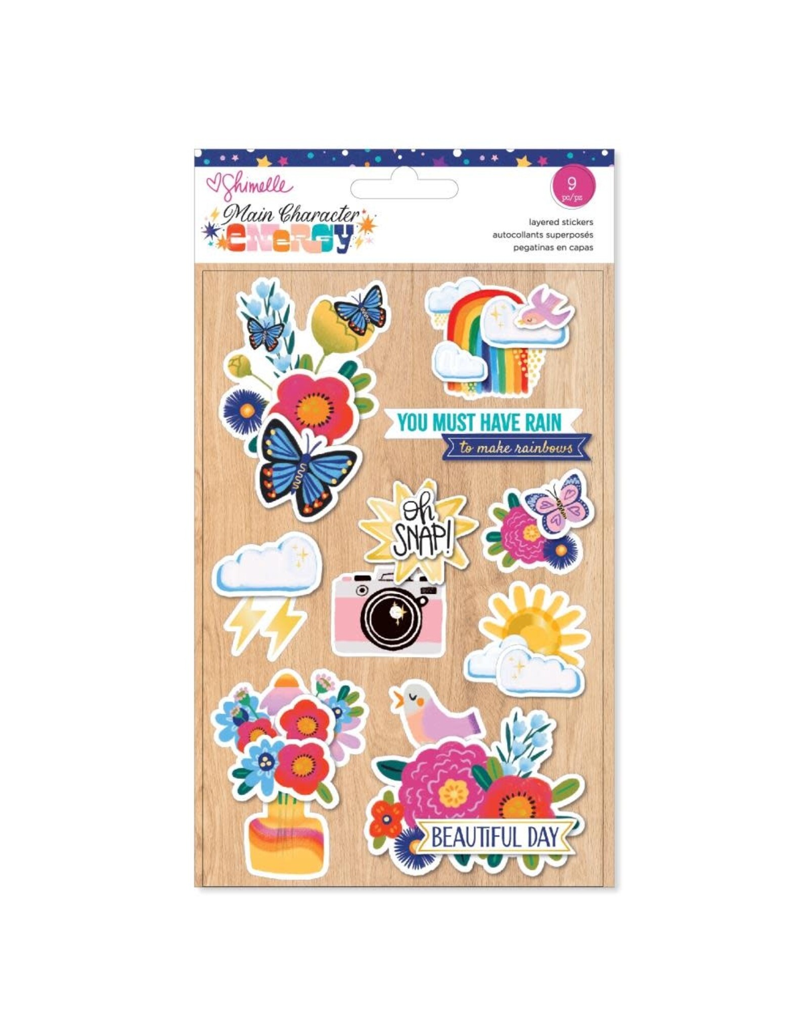 AMERICAN CRAFTS SHIMELLE MAIN CHARACTER LAYERED STICKERS