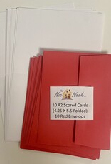 The Nic Nook 10 A2 Scored Cards & Red Envelops