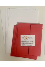 The Nic Nook 10 A2 Scored Cards & Red Envelops