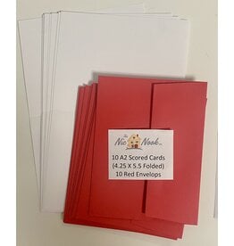 The Nic Nook 10 A2 Scored Cards & Red Envelops