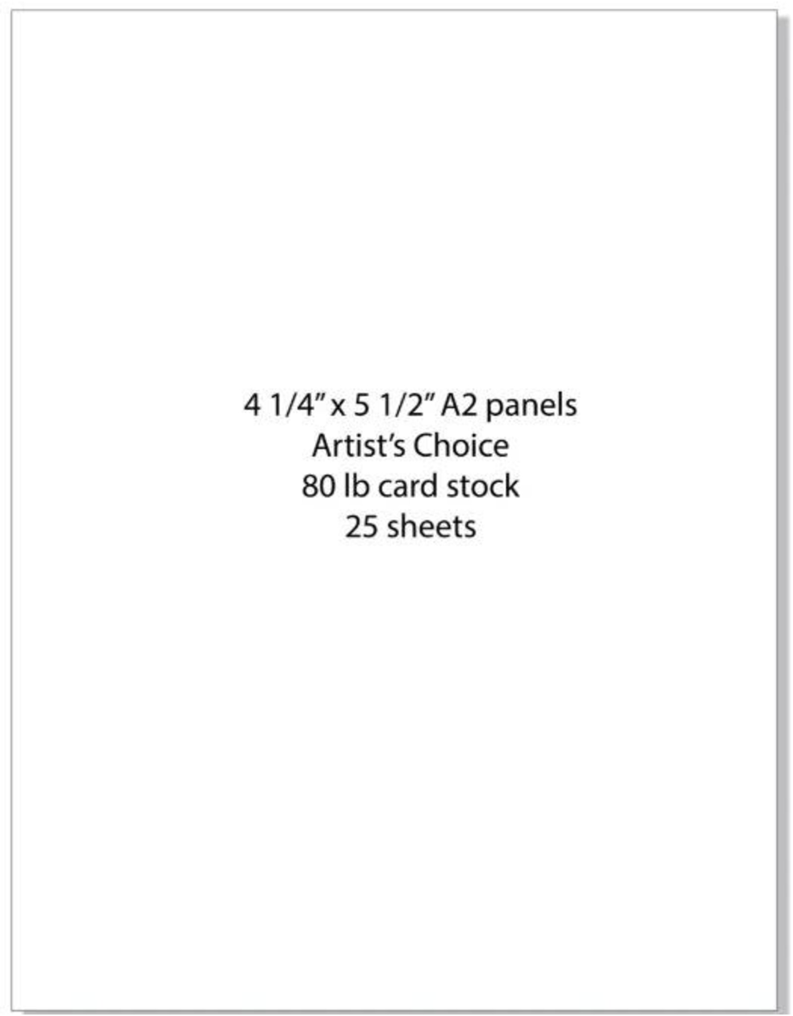 Gina K. Designs CARD STOCK PANELS- Artist's Choice Layering Weight A2 4.25 x 5.5