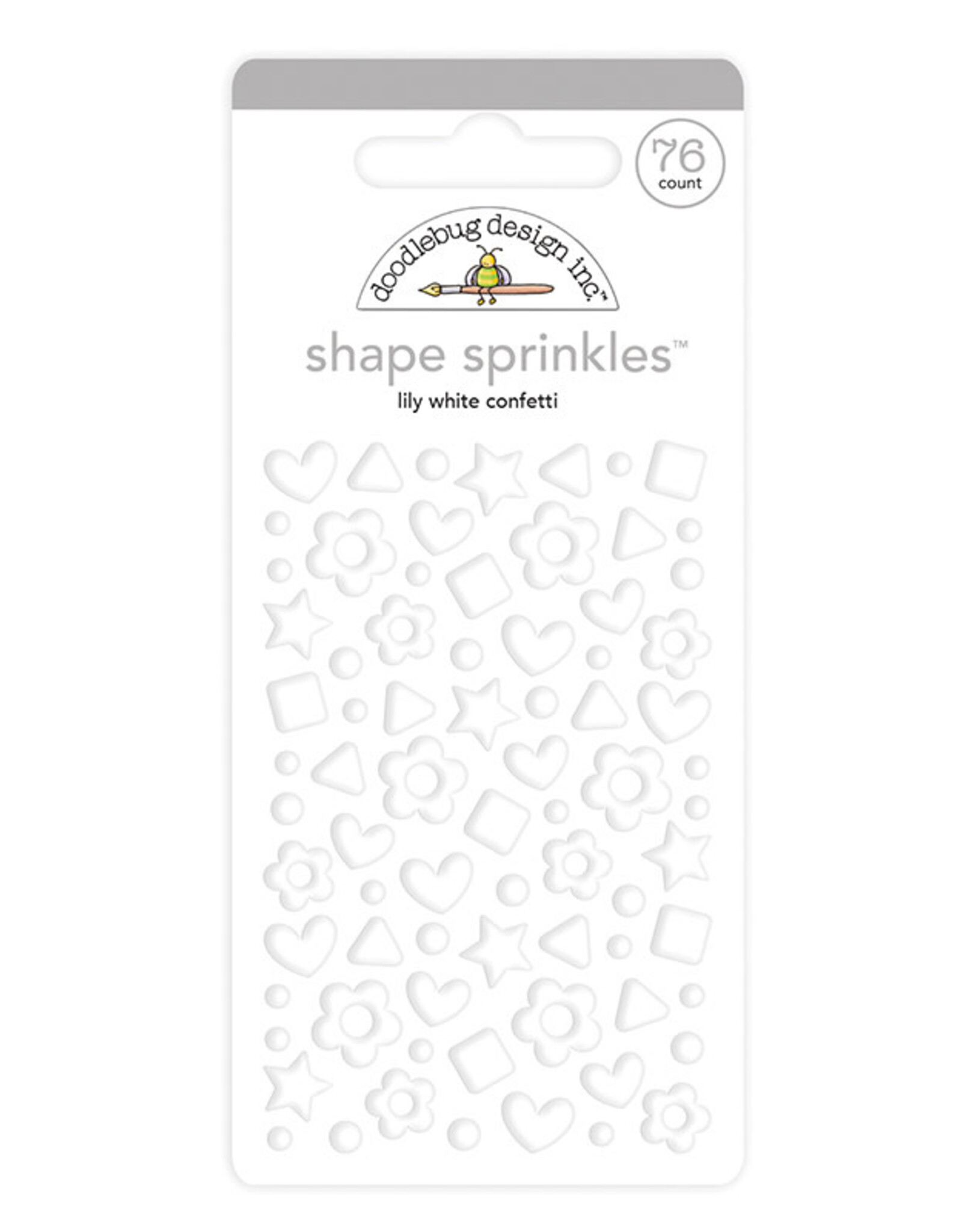 Doodlebug Design Confetti Shape Sprinkles - Lily White - The Nic Nook