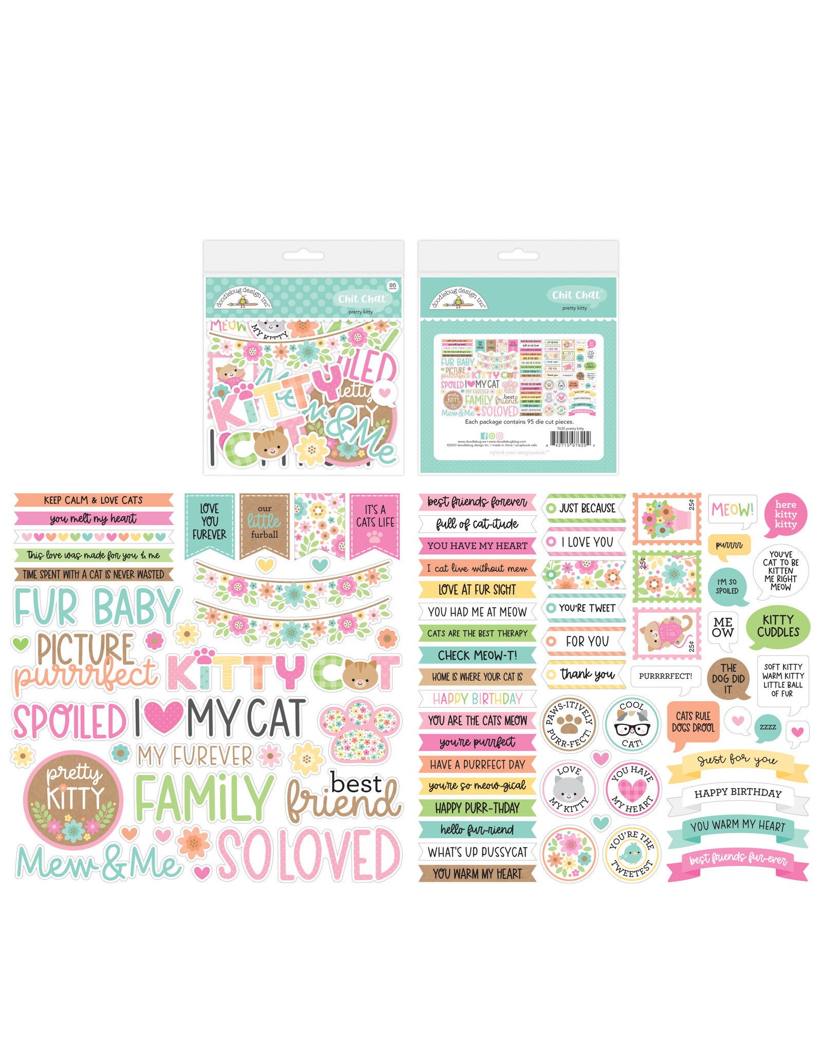 Doodlebug Design Pretty Kitty - Chit Chat