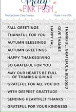 Pretty Pink Posh Sentiment Strips: Fall Stamp Set