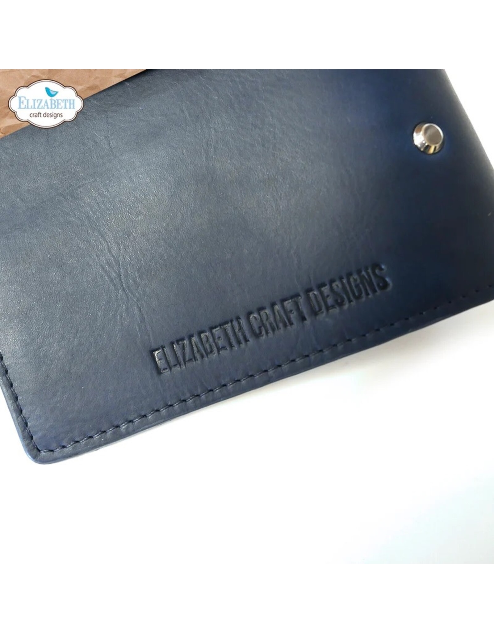 Elizabeth Craft Designs Sidekick Planner Handmade Italian Leather- BLUE