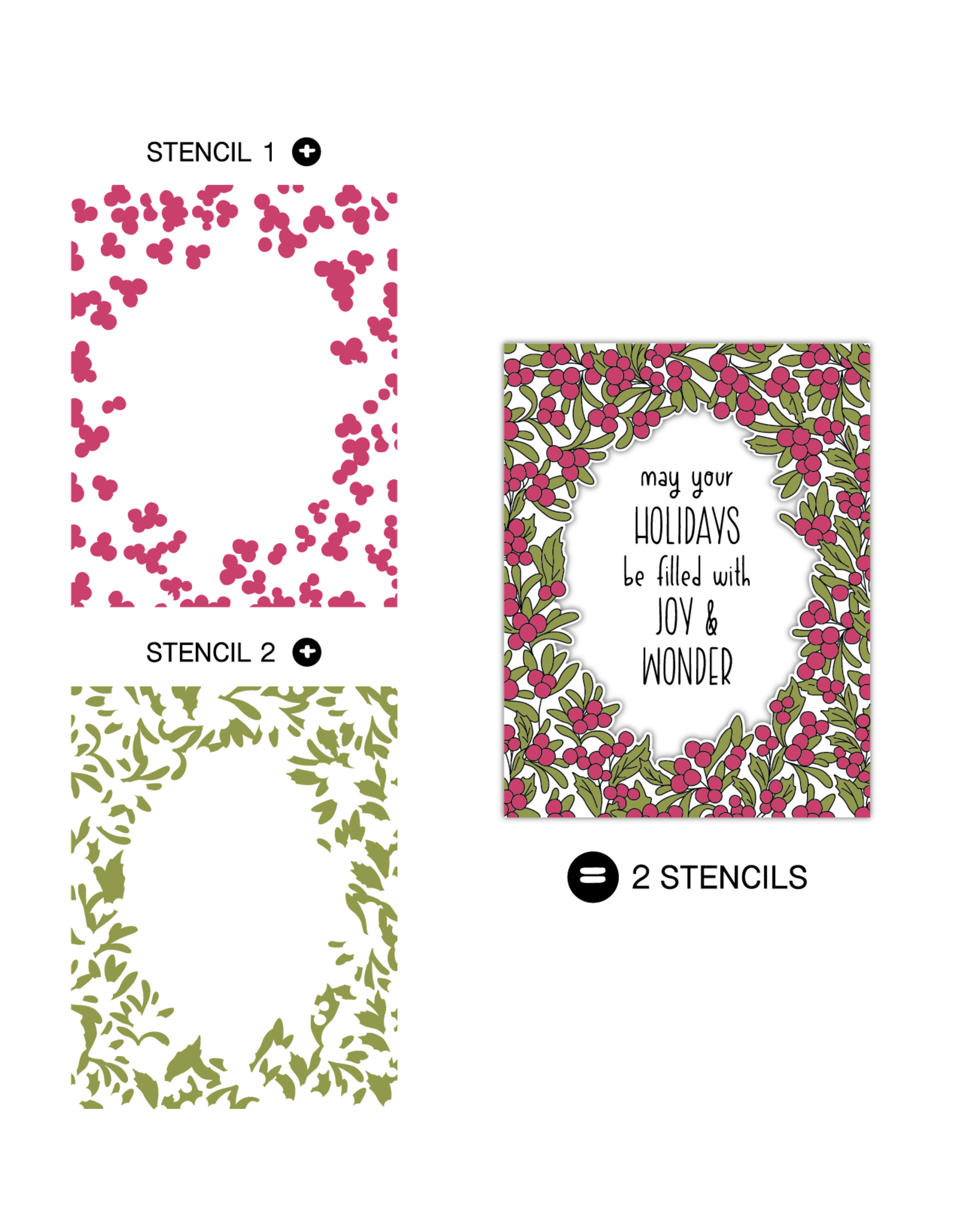 LDRS Creative Berry Beautiful Layering Stencils 2 pack