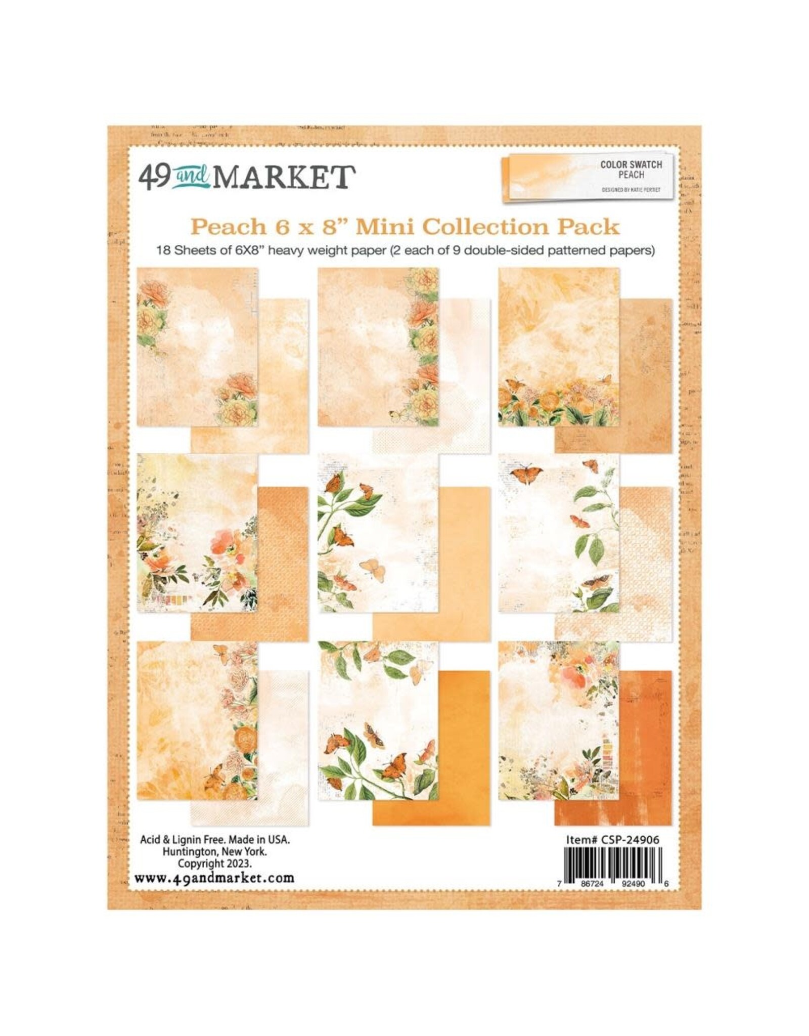 49 AND MARKET COLOR SWATCH PEACH 6X8 COLLECTION PACK