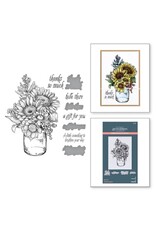 Spellbinders Serenade of Autumn Collection - Sunflower Bouquet Press Plate & Die Set