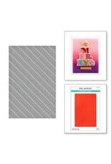 Spellbinders Merry & Bright Collection - Peppermint Stripes Embossing Folder