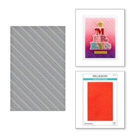 Spellbinders Merry & Bright Collection - Peppermint Stripes Embossing Folder