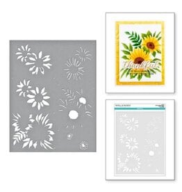 Spellbinders Serenade of Autumn Collection - Layered Sunflower Stencil