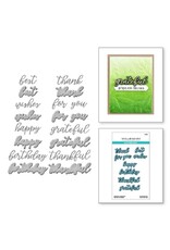 Spellbinders Serenade of Autumn Collection - Serenade Sentiments Etched Dies