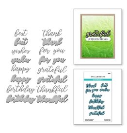 Spellbinders Serenade of Autumn Collection - Serenade Sentiments Etched Dies