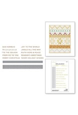Spellbinders Sparkling Christmas Collection - Holiday Sentiments Series 2 Glimmer Hot Foil Plate & Die Set