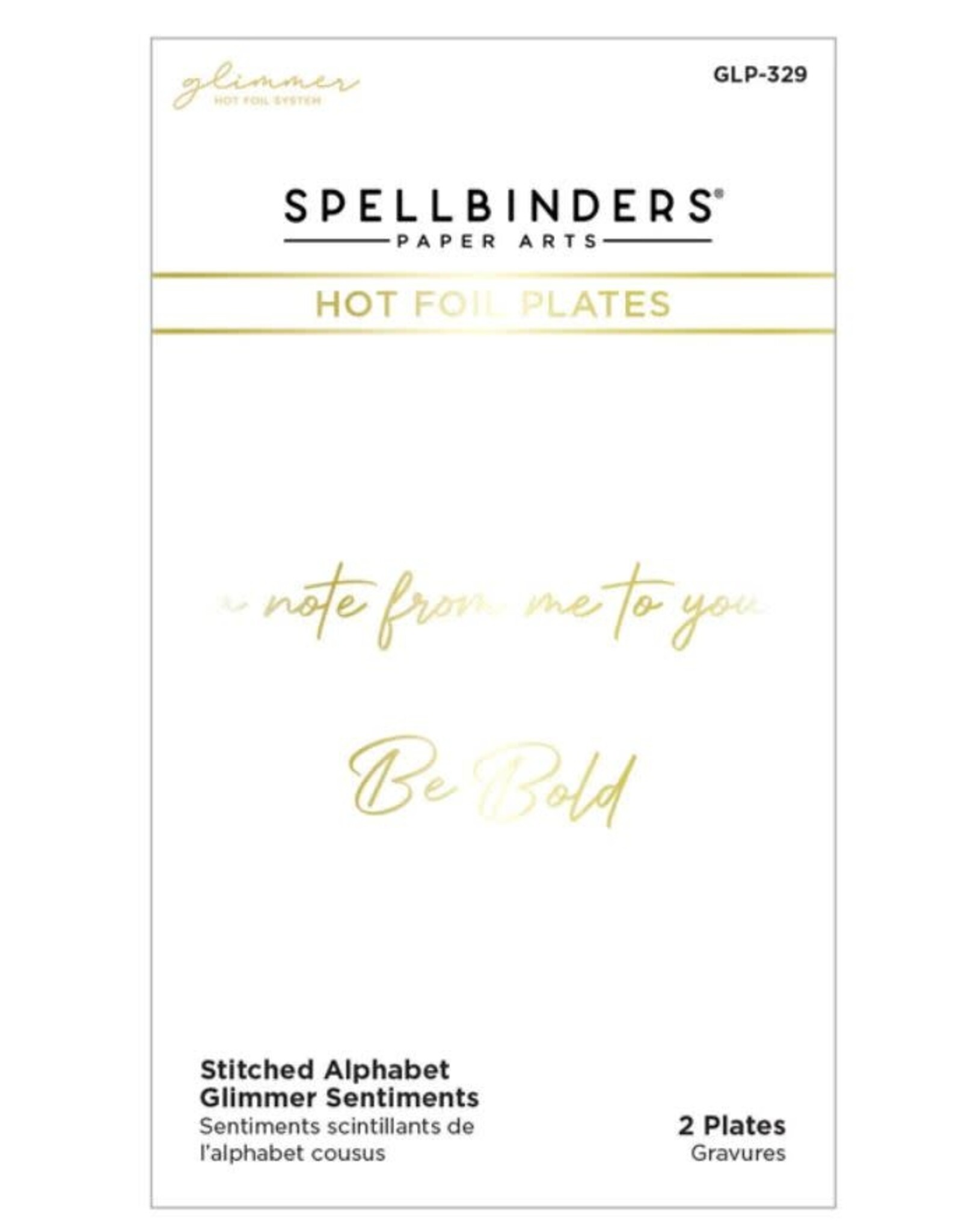 Spellbinders Alphabet Note Sentiments Hot Foil Plate