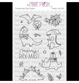 Pretty Pink Posh Christmas Dinosaurs Stamp Set
