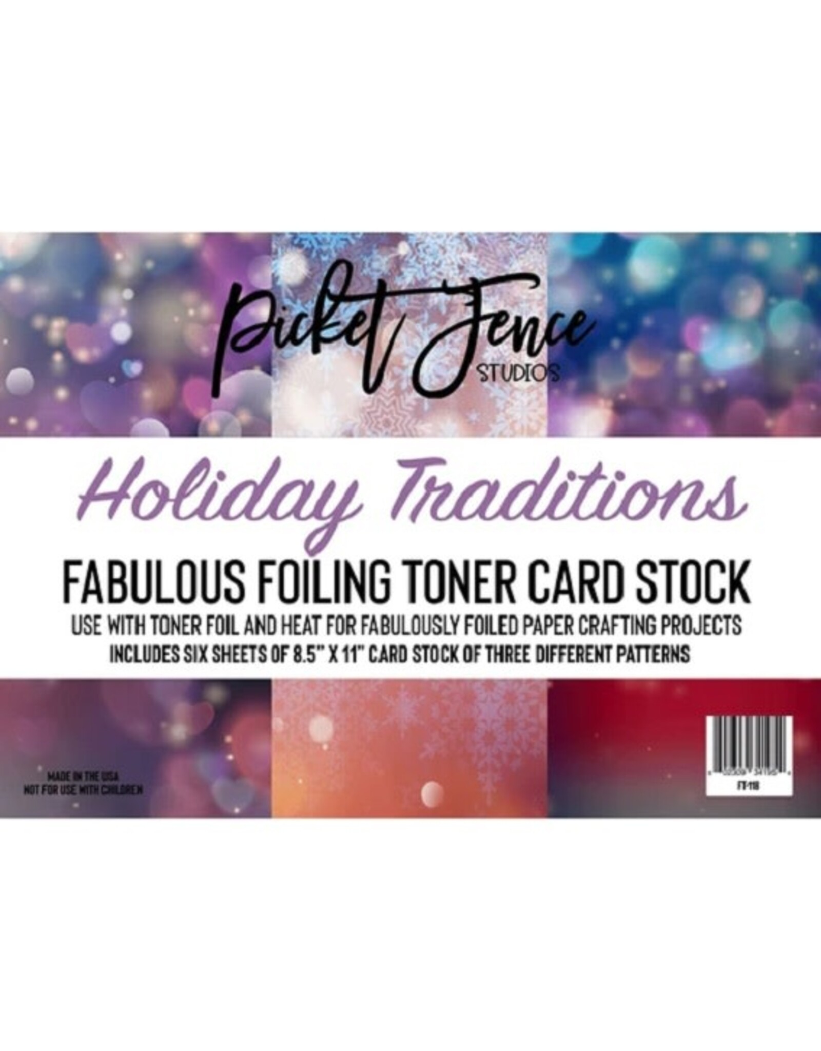 PICKET FENCE STUDIOS Fabulous Foiling Toner Card Stock - Holiday Traditions