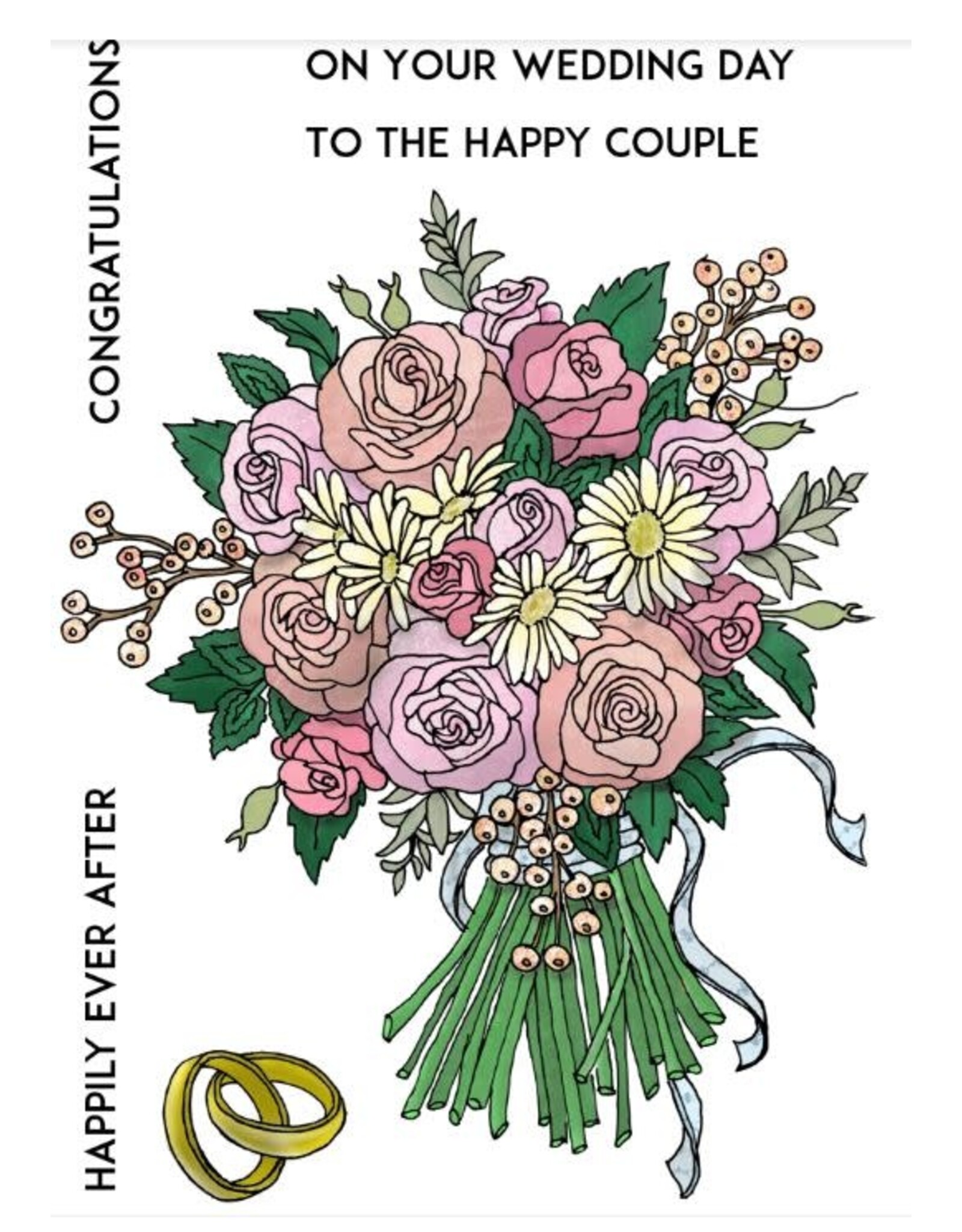 Stamp Anniething Wedding Bouquet Stamp