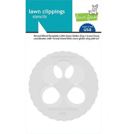 Lawn Fawn Little Snow Globe Dog Lawn Clippings Reveal Wheel - Templates